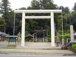 静神社正面 鳥居